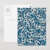 Buchstabe A Blau Postkarte (Vorne/Hinten)