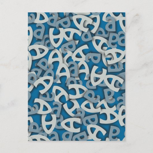 Buchstabe A Blau Postkarte (Vorderseite)