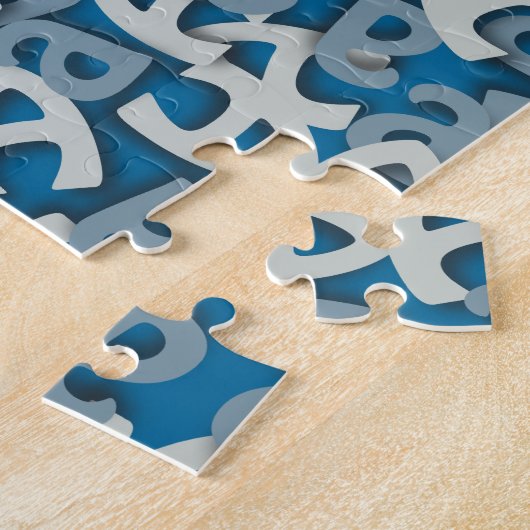 Buchstabe A Blau Puzzle (Seite)