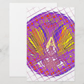 Buchstabe A, Farbige Logo-Textgestaltung Briefpapier (Vorne/Hinten)