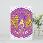 Buchstabe A, Farbige Logo-Textgestaltung Briefpapier (Stehend Vorderseite)