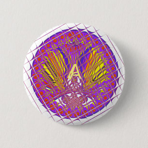 Buchstabe A, Farbige Logo-Textgestaltung Button