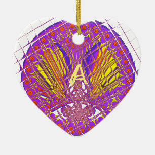 Buchstabe A, Farbige Logo-Textgestaltung Keramikornament