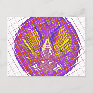 Buchstabe A, Farbige Logo-Textgestaltung Postkarte