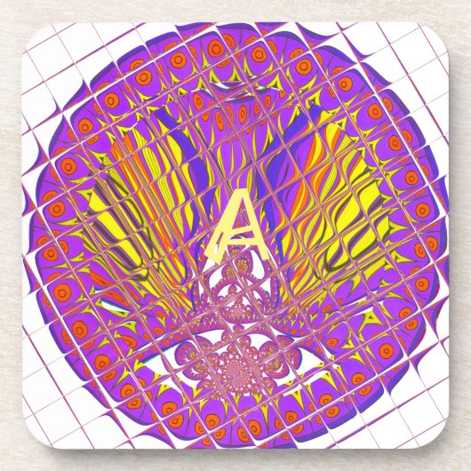Buchstabe A, Farbige Logo-Textgestaltung Untersetzer (Vorderseite)