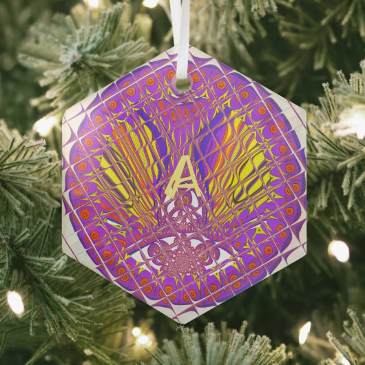 Buchstabe A, farbiges Logo Ornament Aus Glas (Insitu)