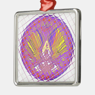 Buchstabe A, farbiges Logo Ornament Aus Metall