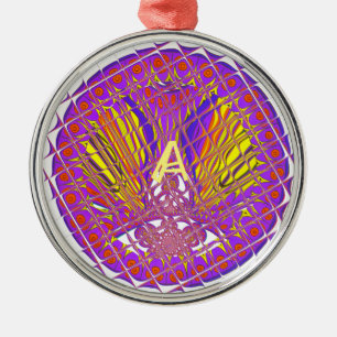 Buchstabe A, farbiges Logo Ornament Aus Metall