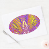 Buchstabe A, farbiges Logo Ovaler Aufkleber (Umschlag)