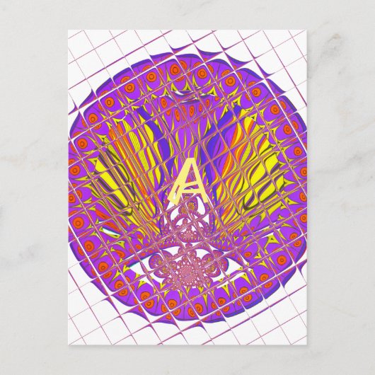 Buchstabe A, farbiges Logo Postkarte (Vorderseite)