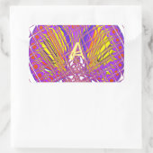 Buchstabe A, farbiges Logo Rechteckiger Aufkleber (Tasche)