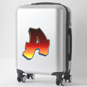 Buchstabe A - Flammen Aufkleber