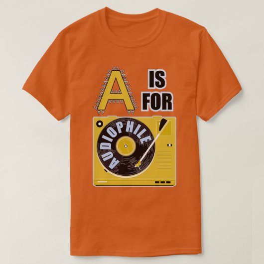 Buchstabe A für Audiophile T-Shirt (Design vorne)