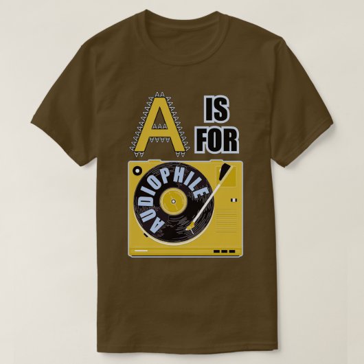 Buchstabe A für Audiophile T-Shirt (Design vorne)