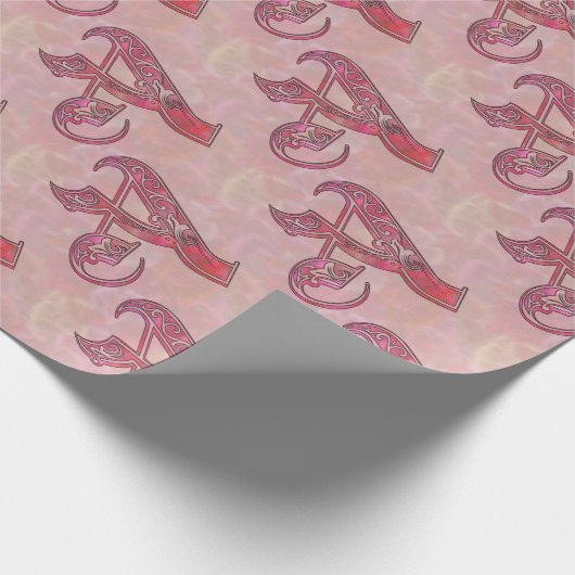 Buchstabe A Geschenkpapier (Ecke)