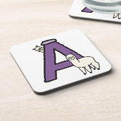 Buchstabe A Getränkeuntersetzer (Linke Seite)