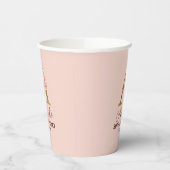Buchstabe A Gold Monogramm Blush Rosa Rosen Pappbecher (Links)