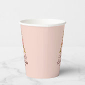 Buchstabe A Gold Monogramm Blush Rosa Rosen Pappbecher (Rechts)