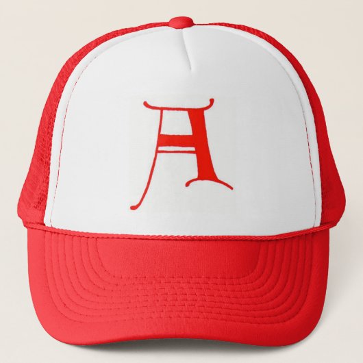 Buchstabe A Hat Truckerkappe (Vorderseite)