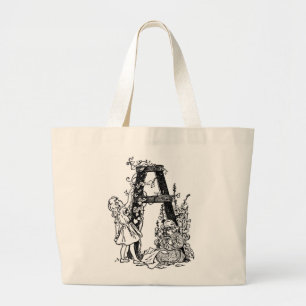 Buchstabe 'A' im Garten - Tasche