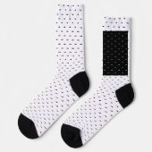 Buchstabe A im Schwarzen Morse-Code Alphabet Socken (Linkes Detail)