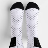 Buchstabe A im Schwarzen Morse-Code Alphabet Socken (Oben)