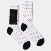 Buchstabe A im Schwarzen Morse-Code Alphabet Socken (Rechts)