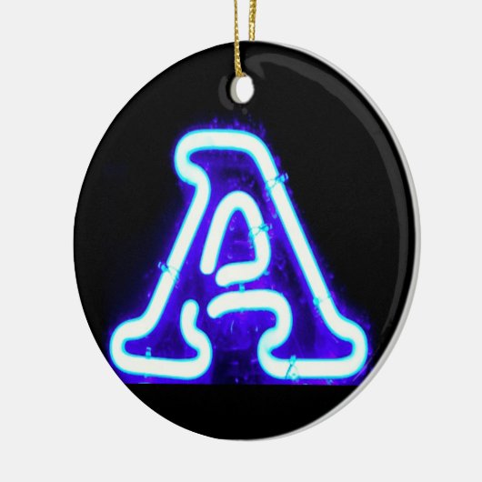 Buchstabe "A" in Neon Blue Keramikornament (Links)