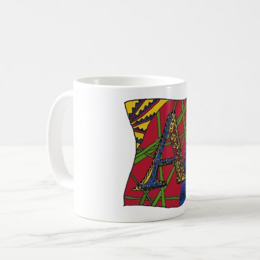 Buchstabe "A" Kaffeetasse (Vorderseite Links)