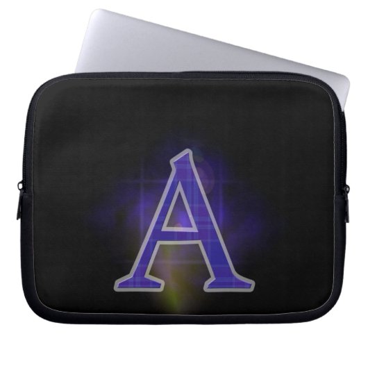 Buchstabe A Laptopschutzhülle (Vorderseite)