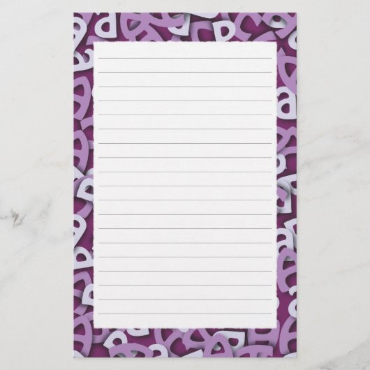 Buchstabe A Lila Briefpapier (Vorderseite)