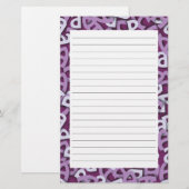 Buchstabe A Lila Briefpapier (Vorne/Hinten)