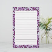 Buchstabe A Lila Briefpapier (Stehend Vorderseite)