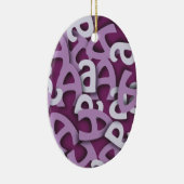 Buchstabe A Lila Keramik Ornament (Rechts)