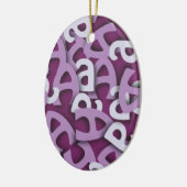 Buchstabe A Lila Keramik Ornament (Links)