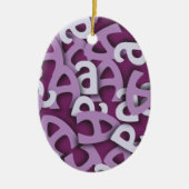 Buchstabe A Lila Keramik Ornament (Vorne)