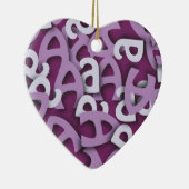Buchstabe A Lila Keramikornament (Rechts)