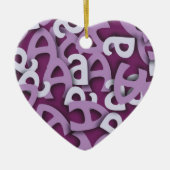 Buchstabe A Lila Keramikornament (Vorne)