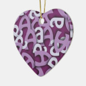 Buchstabe A Lila Keramikornament (Links)