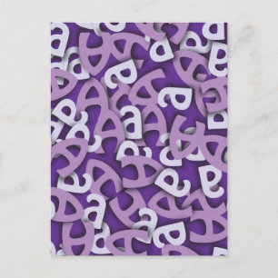 Buchstabe A Lila Postkarte