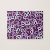 Buchstabe A Lila Puzzle (Horizontal)