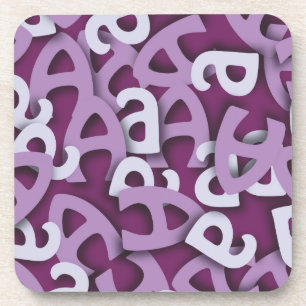 Buchstabe A Lila Untersetzer