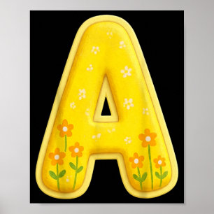 Buchstabe A Lustiges Gruppen-Matching-Halloween-Ko Poster