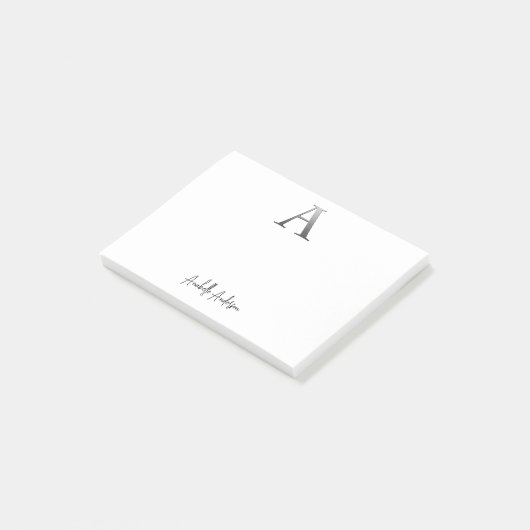 Buchstabe A mit Individuelle Name Post-it Klebezettel (angewinkelt)