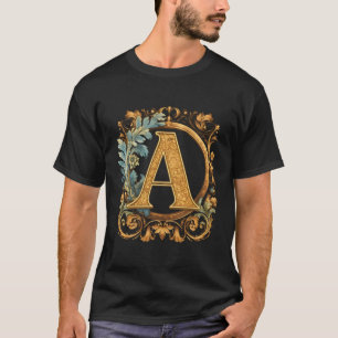 Buchstabe A mit Rollen und blauer Kante T-Shirt
