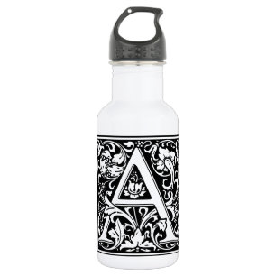 Buchstabe A Mittelalterliches Monogramm Art Nouvea Edelstahlflasche