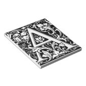 Buchstabe A Mittelalterliches Monogramm Art Nouvea Notizblock (angewinkelt)