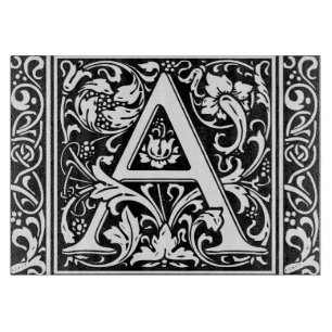 Buchstabe A Mittelalterliches Monogramm Art Nouvea Schneidebrett