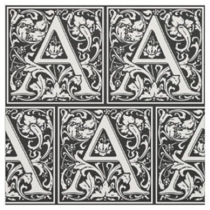 Buchstabe A Mittelalterliches Monogramm Art Nouvea Stoff