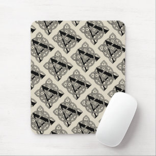 Buchstabe A Monogramm Vintage-Keltischer Knoten Dr Mousepad